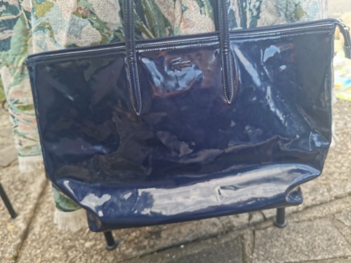 Large lacoste blue handbag - large,