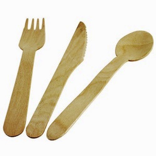 Wooden birchwood cutlery - 75,