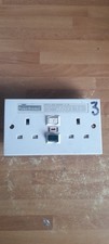 POWEEBREAKER 30mA RCD TWIN SOCKET UNSWITCHED  (WHITE )