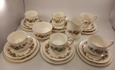 Royal Standard Fine Bone China Lyndale Cup Saucer Plate Set of 6 Jug Sugar Bowl 