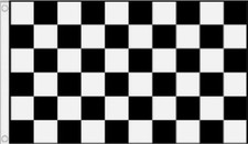 BLACK and WHITE CHECK FLAG 3'