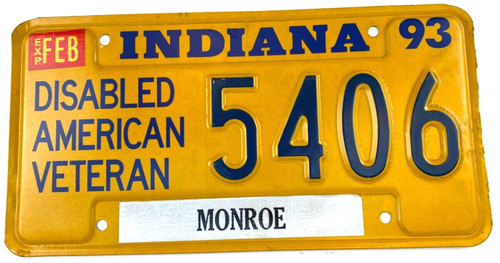 Indiana 1993 disabled veteran - indiana,