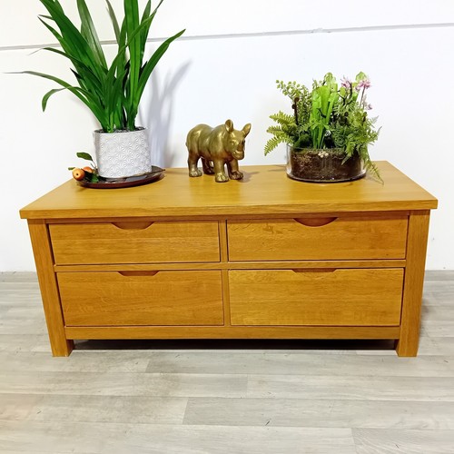 Solid oak coffee table with - coffee,