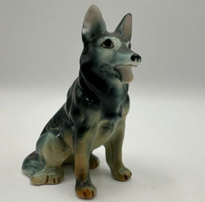 Vintage German Shepard Dog Figurine Miniature Bone China Mini Puppy 2.75 In