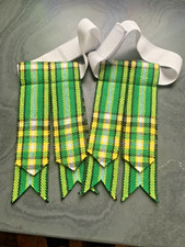 Scottish Kilt Hose Sock Flashes Garters Pointed ends Irish National mint cond.