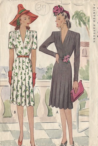 1943 vintage sewing pattern - 1943,