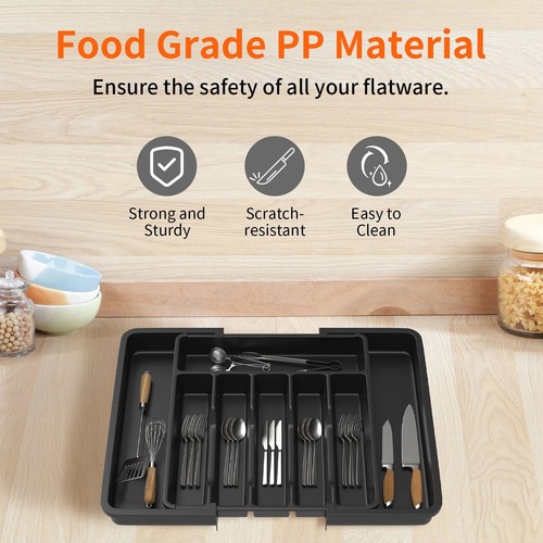 Wooden cutlery tray - wooden,