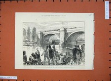 Original Old Antique Print