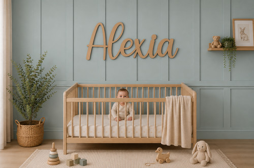 Personalised wooden name sign - personalised,