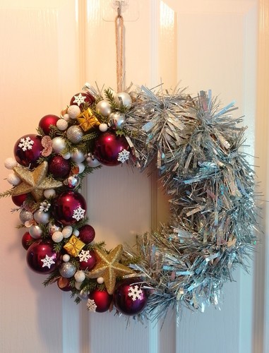 30cm christmas wreath silver - christmas,