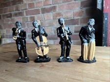 New Orleans Style Musician 4 Statues Jazz Club Statues Figurines 