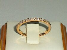 Ladies Ring 9 Carat Rose Gold 925 Sterling Silver White Sapphire Eternity Ring