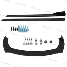 For Ford Focus MK1 MK2 MK3 Front Bumper Lip Splitter+Side Skirts Body Kit