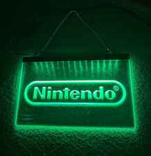 Genuine Nintendo Logo LED Light Neon Sign for Game GREEN Official Copyright