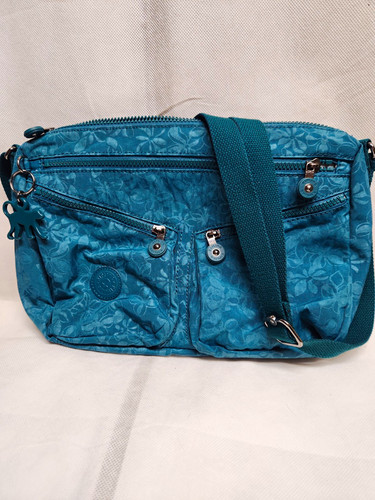 Kipling teal floral - kipling, nylon