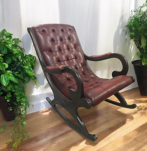 Vintage leather chesterfield - vintage,