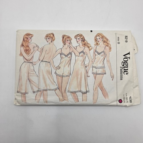 Vogue 8219 lingerie sewing - lingerie,