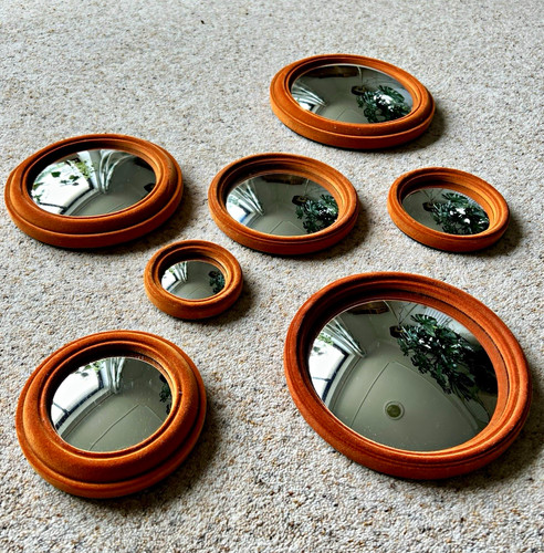 Retro orange velvet fisheye - retro,