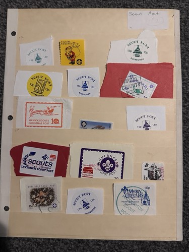 Scout post stamp label - scout,