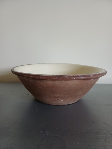 Large antique dairy bowl