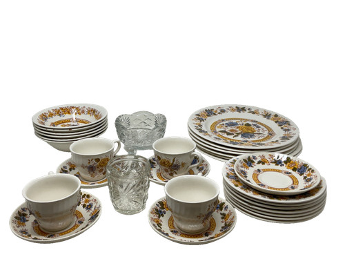 Vintage floral ceramic dinner - vintage,