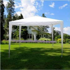 B&Q 2.4m x 2.4m White Gazebo