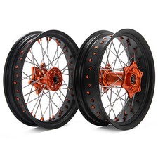 17" Supermoto Wheels Set For KTM EXC-F 250 350 450 500 07-19 SXF 250/350 XC-F SX