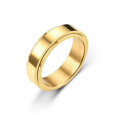 Stress Anxiety Multicoloured Titanium Spinner Spinning Unisex Ring Stainless