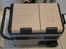 ALPICOOL PORTABLE COMPRESSOR FRIDGE 48L 12/230V DUAL ZONE CAMPING COOL BOX USED