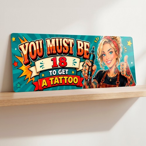 Tattoo shop metal sign - tattoo,