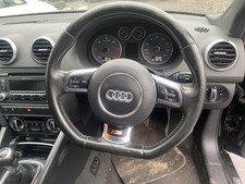 2012 AUDI A3 8P S-LINE BLACK EDITION FLAT BOTTOM STEERING WHEEL COMPLETE