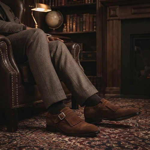 Men handmade luxury suede - luxury,