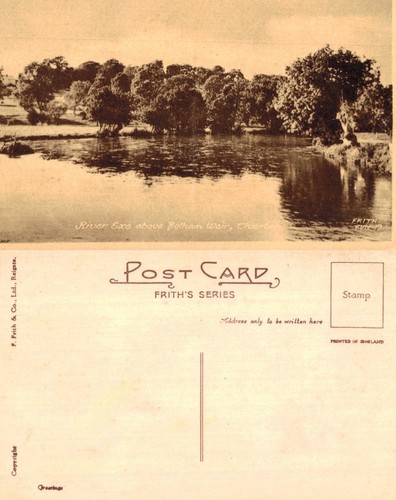 Vintage postcard river exe - river,