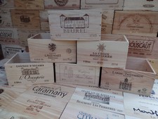 Wooden Wine Box Crate, 6 or 12 Bottle size. French Storage Planter Hamper