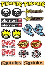 SCOOTER Skateboard Stickers Sticker sheet surf skate scooter  car vw 19 STICKERS