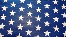 USA Stars Navy Blue PVC Vinyl Wipe Clean Oilcloth Tablecloth