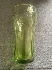 Coca Cola Vintage Green Half Pint Glass Embossed Logo