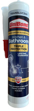 2 x Unibond Kitchen And Bathroom Triple Protection silicone Sealant clear