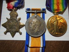 WW1 1915 Star medal trio - Pte/ Lt - 9/London Regiment/ R.A.     (MAD/53)