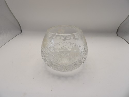 Small cut glass rose - , bowl