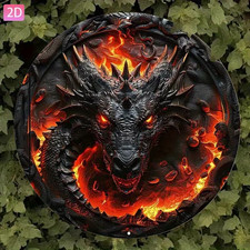 FIRE DRAGON - Round Metal