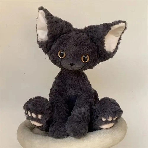 Cute black cat plush toy - cat,