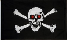 PIRATE FLAG 5' x 3' Red Eyes