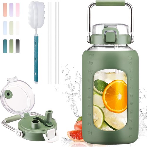 Glass water bottle with - glass,