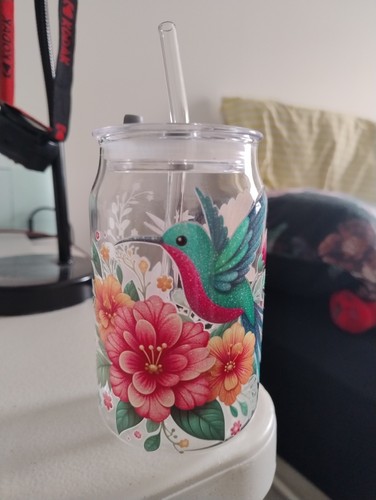Hand decorated glass drink - decorated,