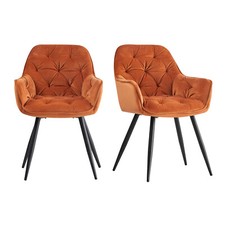 1/2X Dining Chairs Velvet