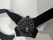 Animal watch  X  Zepher quartz- black case &  dial- Screw down  crown
