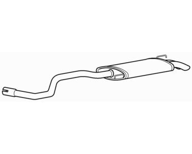 Quality rear exhaust silencer - rear,
