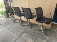 EXECUTIVE ORANGE BOX WORKDAY - MESH - SWIVEL ARM-CHAIR - BLACK - CHROME BASE