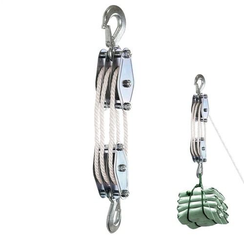 Rope pulley hoist 2200lbs 1 - rope, 6:1